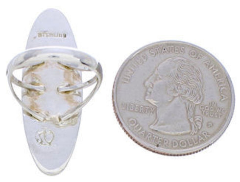 Southwest Sterling Silver Jewelry Turquoise Ring Size 5 YX33745